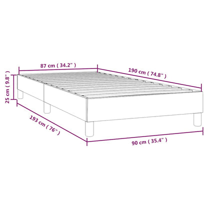 Struttura Letto a Rete a Molle Blu Scuro 90x190 cm in Velluto | homemem39