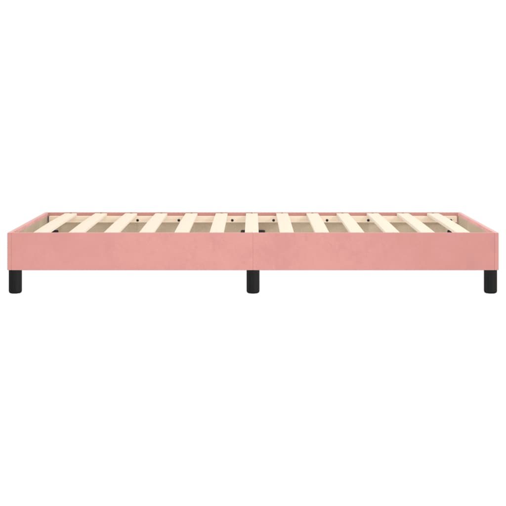 Struttura Letto a Rete a Molle Rosa 90x190 cm in Velluto | homemem39
