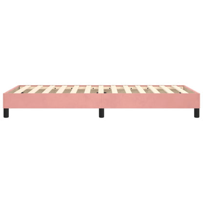 Struttura Letto a Rete a Molle Rosa 90x190 cm in Velluto | homemem39