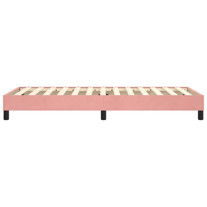 Struttura Letto a Rete a Molle Rosa 90x190 cm in Velluto