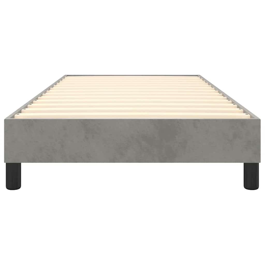Struttura Letto a Rete a Molle Grigio Chiaro 90x200 cm Velluto | homemem39
