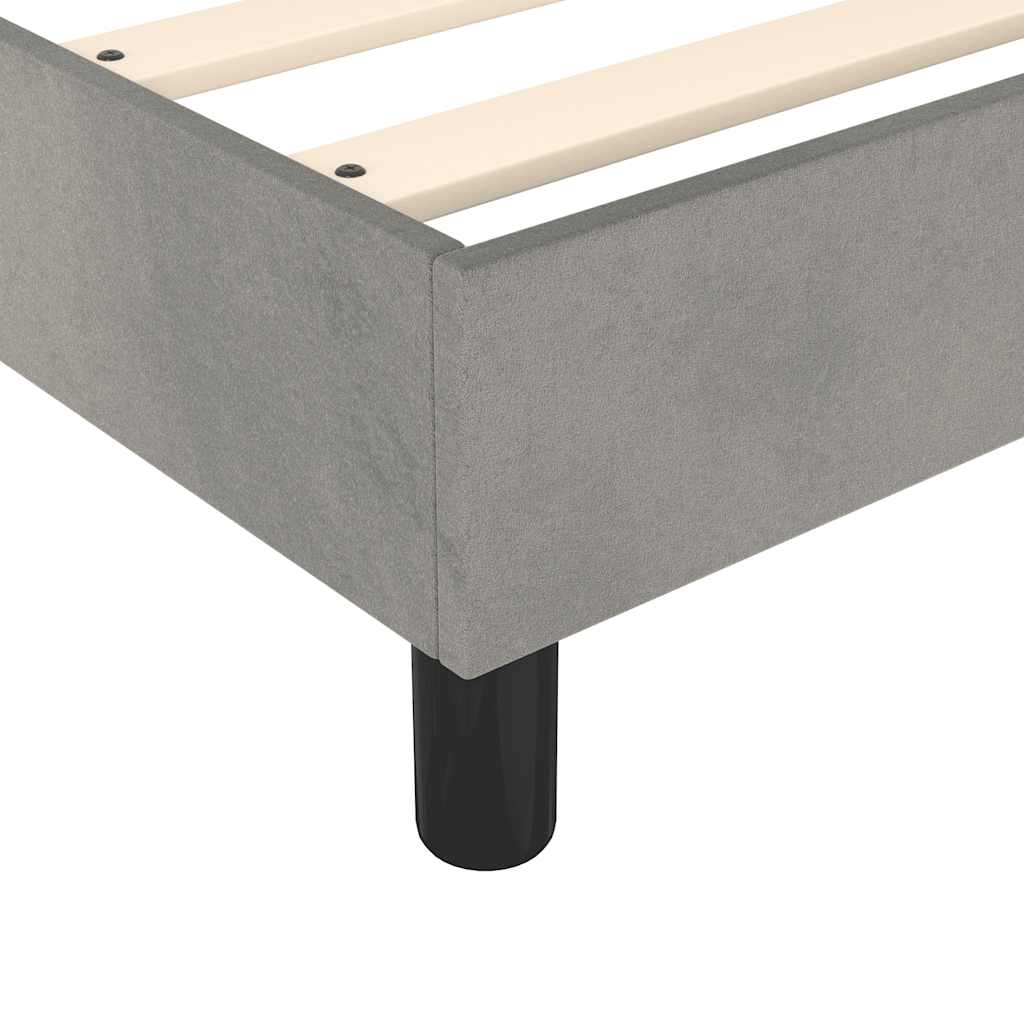 Struttura Letto a Rete a Molle Grigio Chiaro 90x200 cm Velluto | homemem39