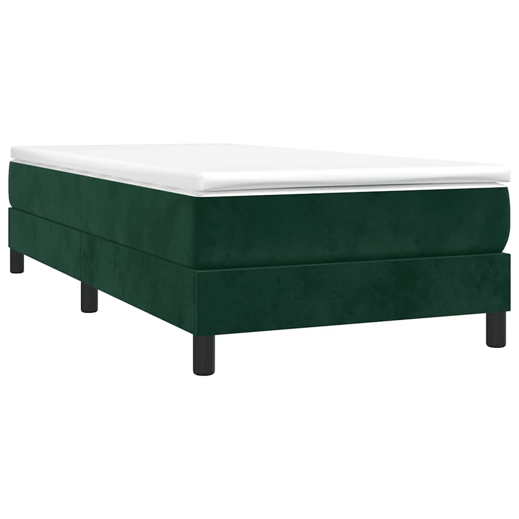 Struttura Letto a Rete a Molle Verde Scuro 90x200 cm in Velluto | homemem39