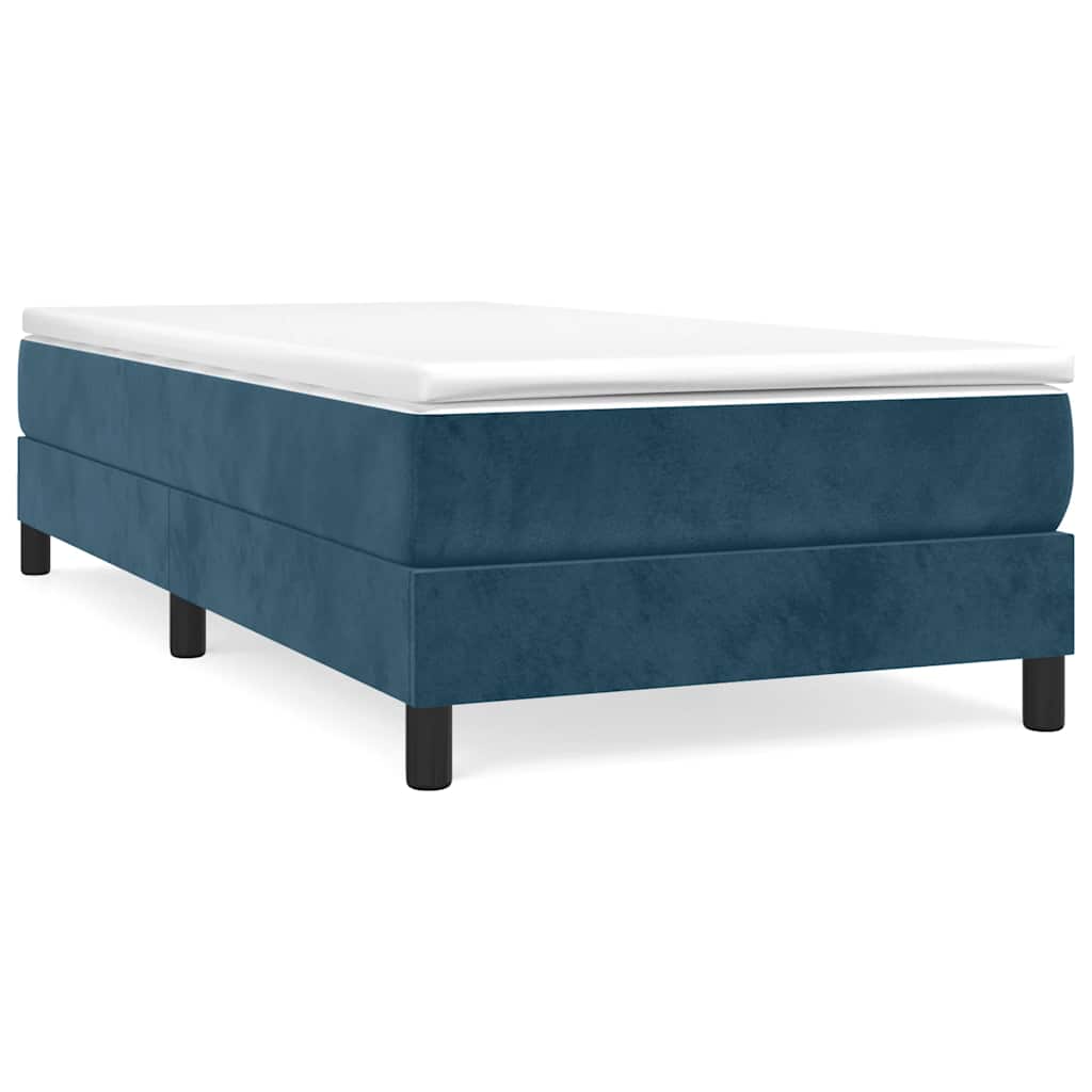 Struttura Letto a Rete a Molle Blu Scuro 90x200 cm in Velluto | homemem39