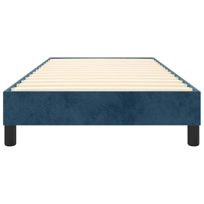 Struttura Letto a Rete a Molle Blu Scuro 90x200 cm in Velluto