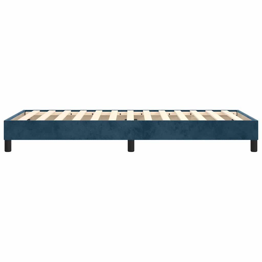 Struttura Letto a Rete a Molle Blu Scuro 90x200 cm in Velluto
