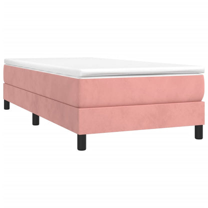Struttura Letto a Rete a Molle Rosa 90x200 cm in Velluto | homemem39