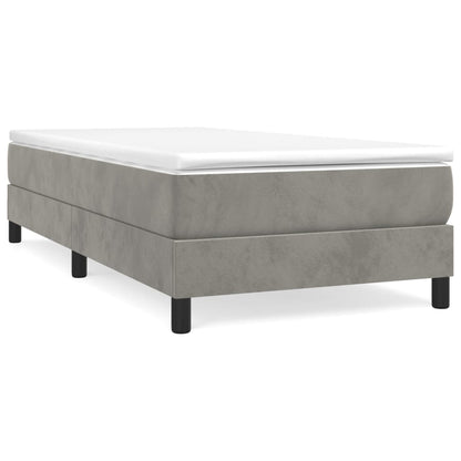 Struttura Letto a Rete a Molle Grigio Chiaro 100x200 cm Velluto | homemem39