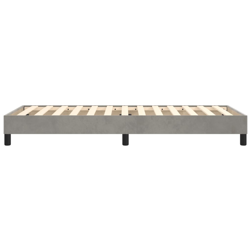 Struttura Letto a Rete a Molle Grigio Chiaro 100x200 cm Velluto | homemem39