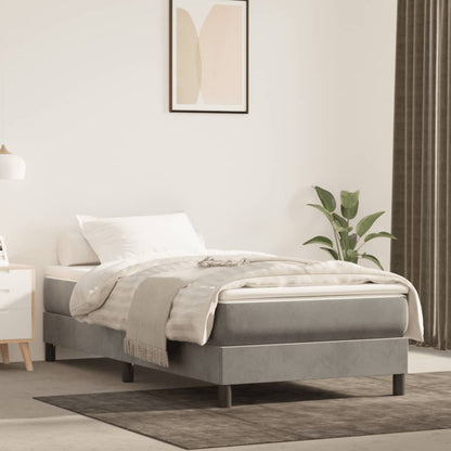 Struttura Letto a Rete a Molle Grigio Chiaro 100x200 cm Velluto | homemem39