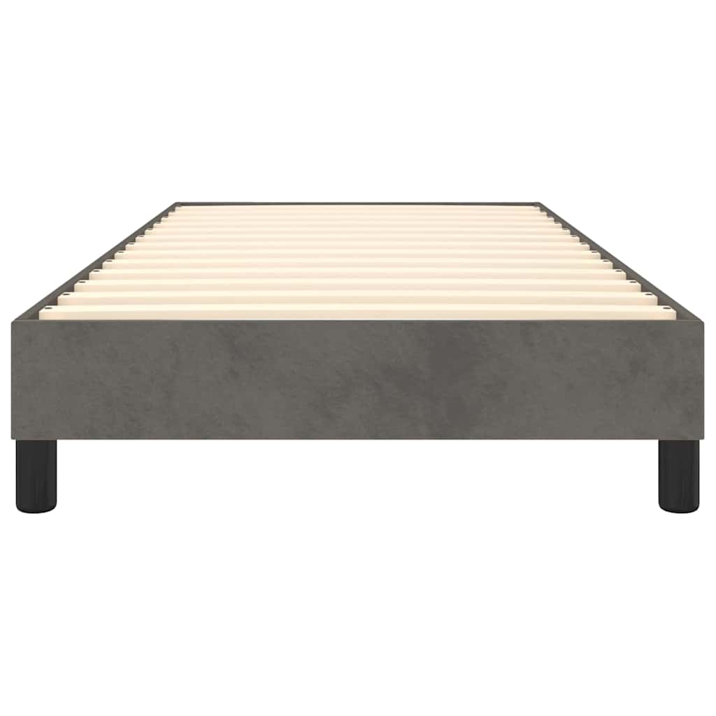 Struttura Letto a Rete a Molle Grigio Scuro 100x200 cm Velluto