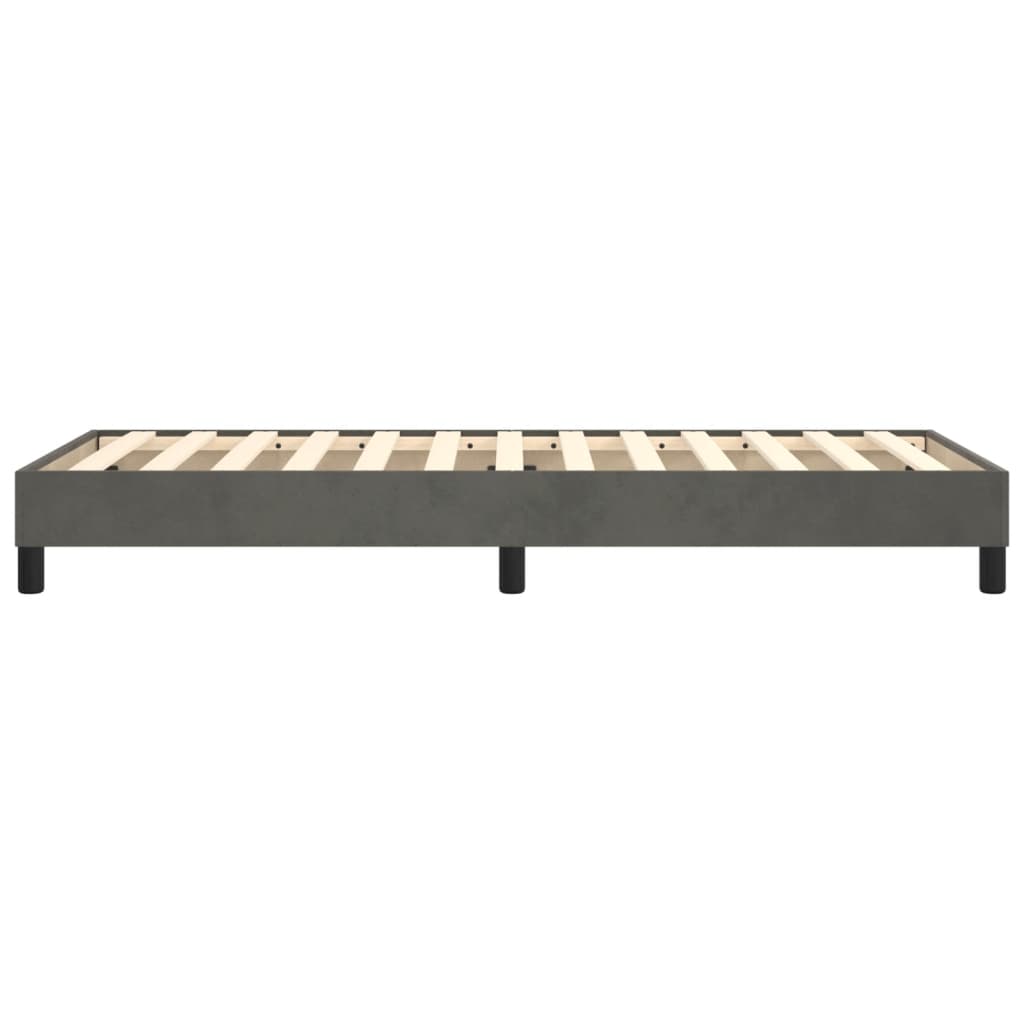 Struttura Letto a Rete a Molle Grigio Scuro 100x200 cm Velluto | homemem39