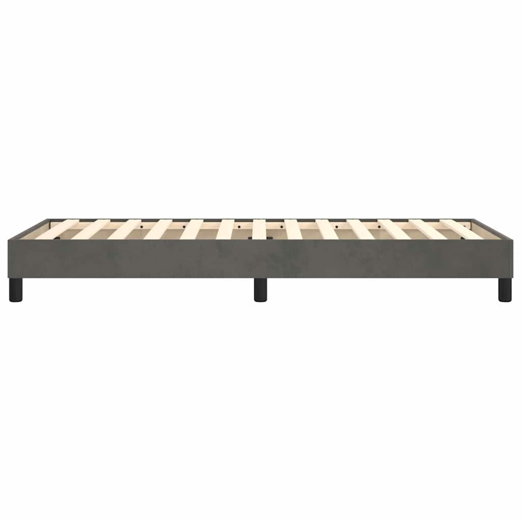 Struttura Letto a Rete a Molle Grigio Scuro 100x200 cm Velluto
