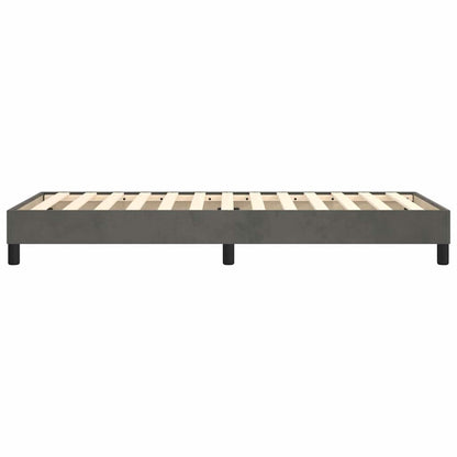 Struttura Letto a Rete a Molle Grigio Scuro 100x200 cm Velluto