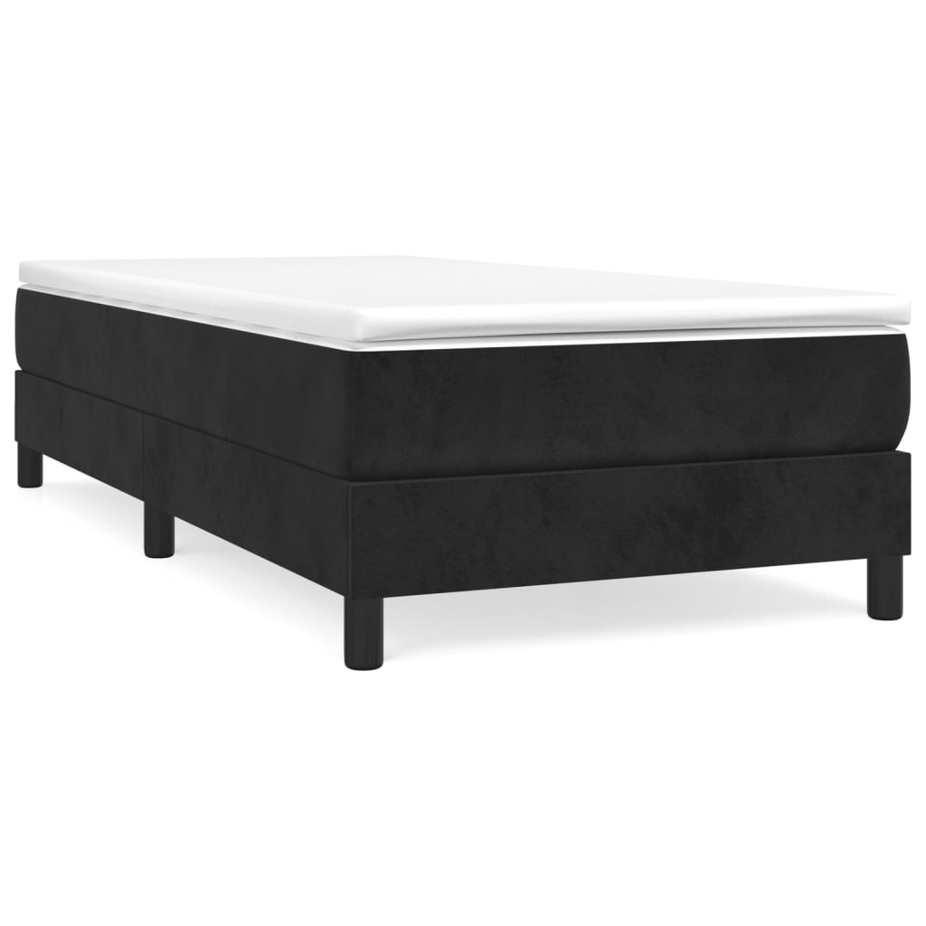 Struttura Letto a Rete a Molle Nero 100x200 cm in Velluto | homemem39