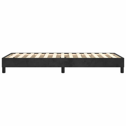 Struttura Letto a Rete a Molle Nero 100x200 cm in Velluto