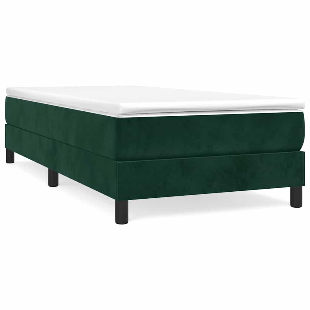 Struttura Letto a Rete a Molle Verde Scuro 100x200 cm in Velluto | homemem39