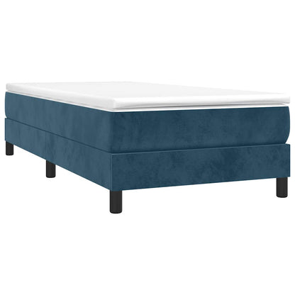 Struttura Letto a Rete a Molle Blu Scuro 100x200 cm in Velluto | homemem39