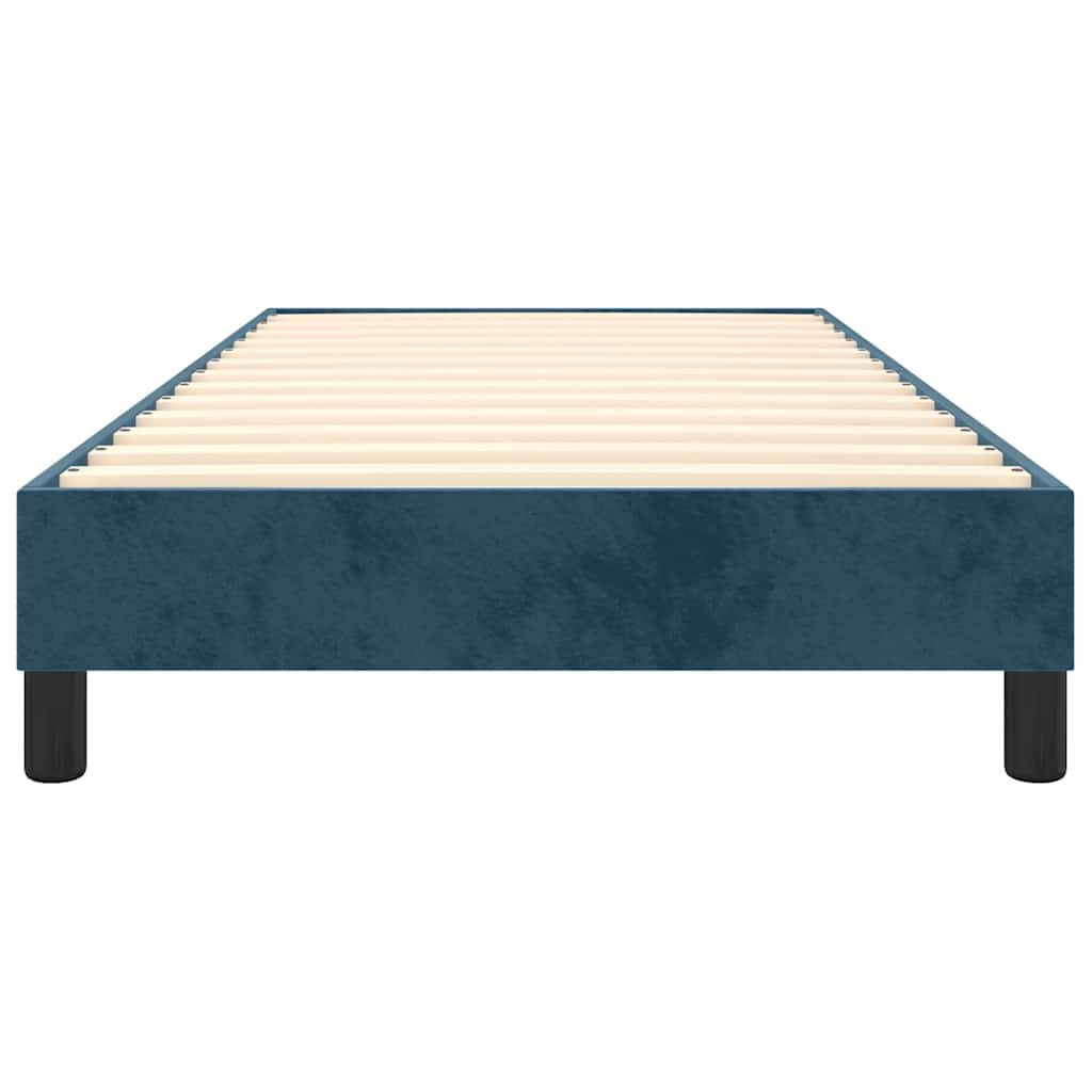 Struttura Letto a Rete a Molle Blu Scuro 100x200 cm in Velluto | homemem39