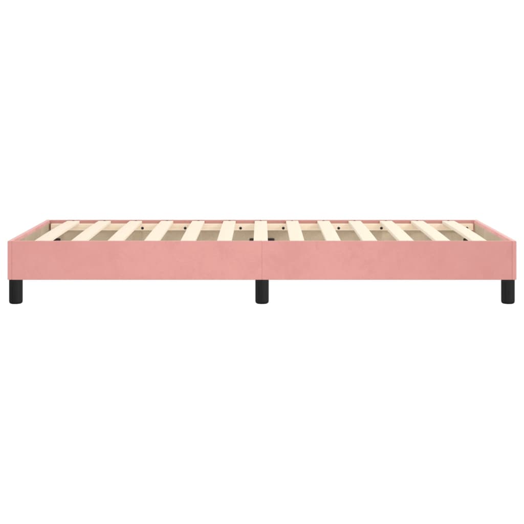 Struttura Letto a Rete a Molle Rosa 100x200 cm in Velluto | homemem39