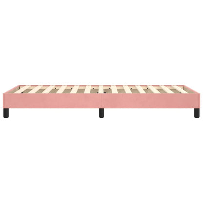 Struttura Letto a Rete a Molle Rosa 100x200 cm in Velluto | homemem39