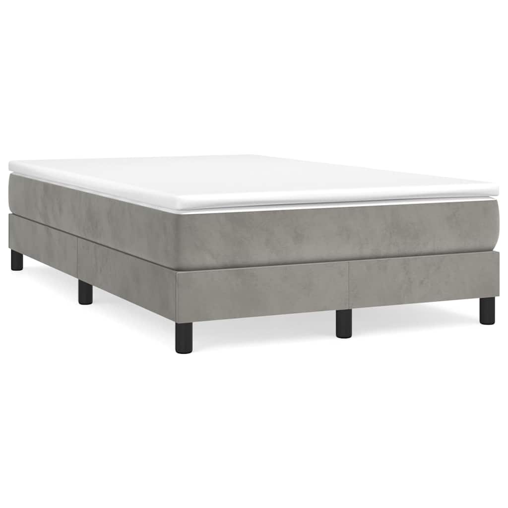 Struttura Letto a Rete a Molle Grigio Chiaro 120x200 cm Velluto