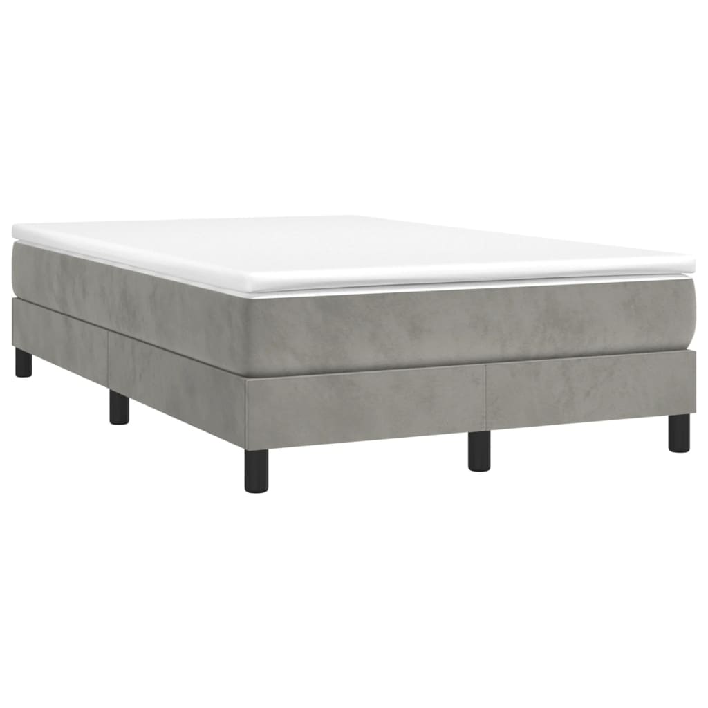 Struttura Letto a Rete a Molle Grigio Chiaro 120x200 cm Velluto | homemem39