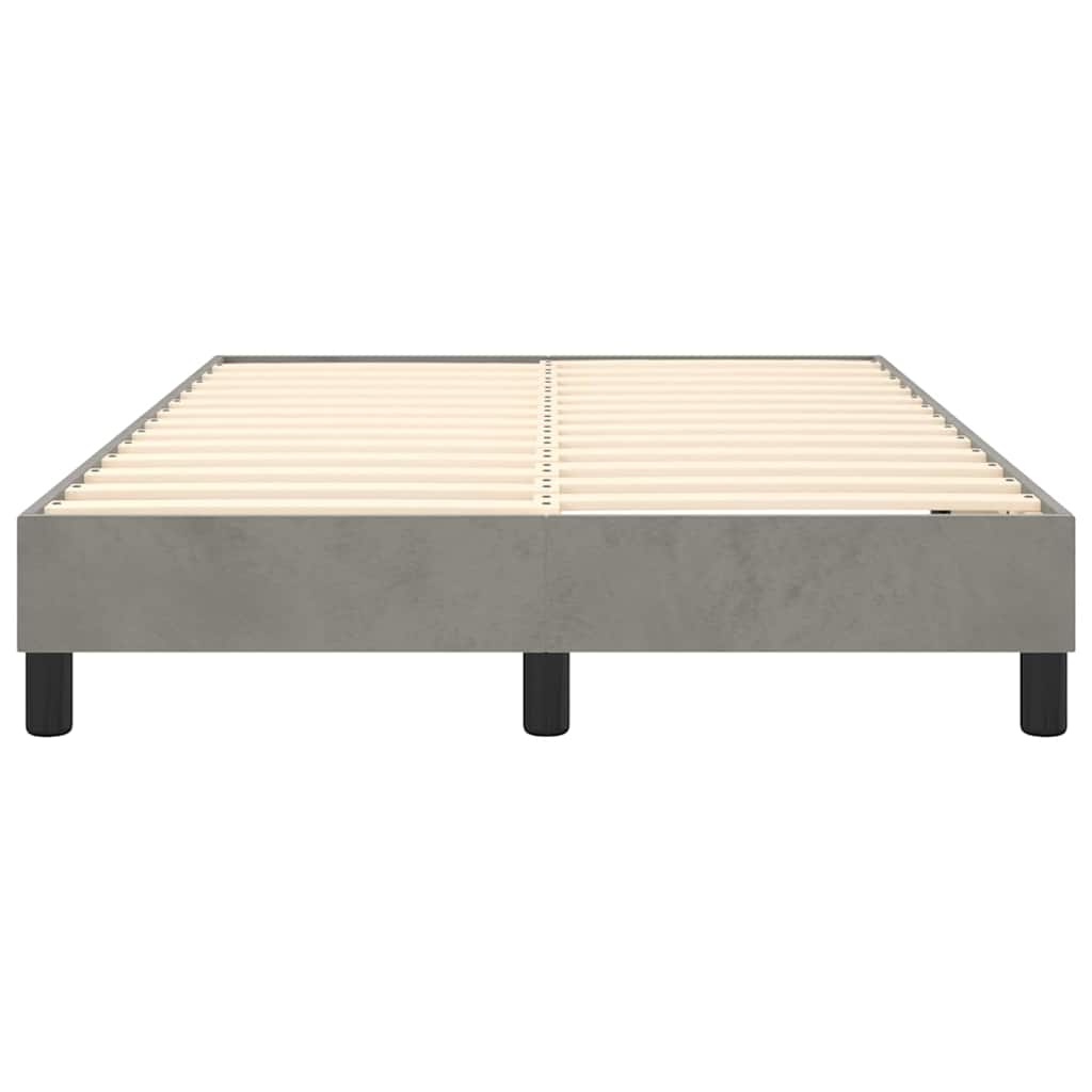 Struttura Letto a Rete a Molle Grigio Chiaro 120x200 cm Velluto