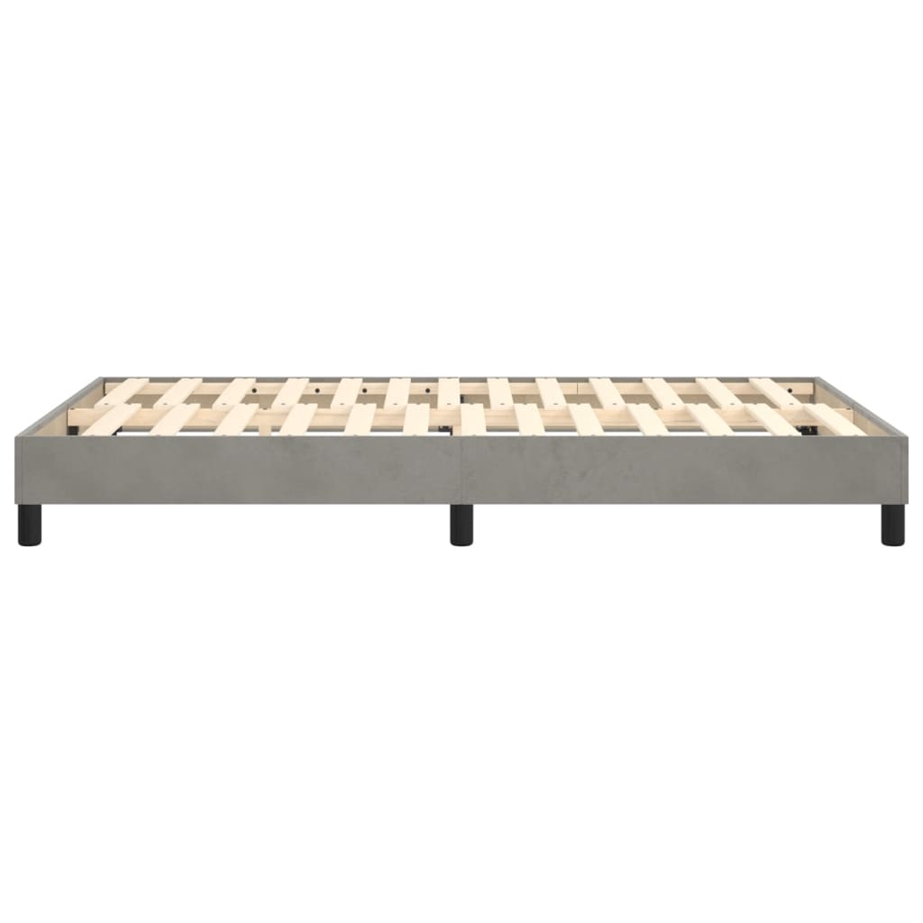 Struttura Letto a Rete a Molle Grigio Chiaro 120x200 cm Velluto | homemem39