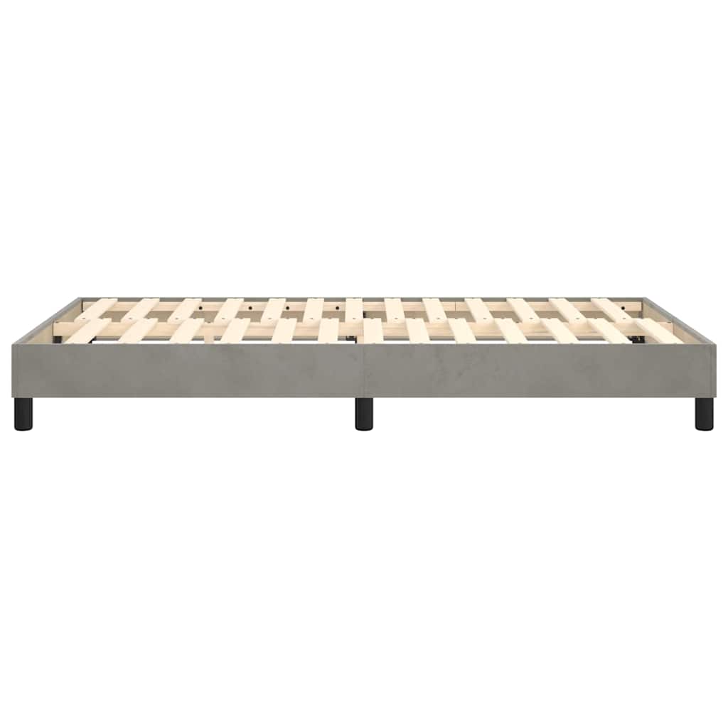 Struttura Letto a Rete a Molle Grigio Chiaro 120x200 cm Velluto