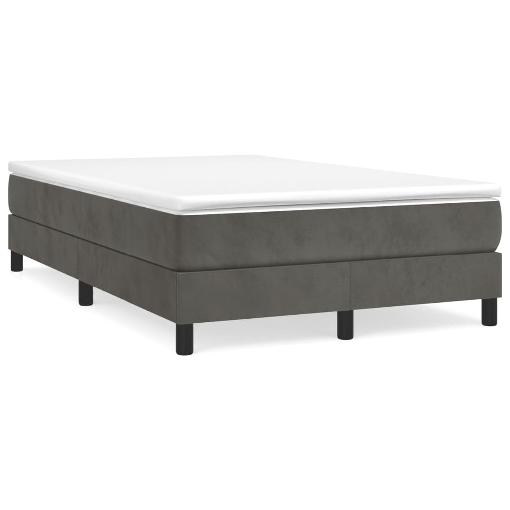 Struttura Letto a Rete a Molle Grigio Scuro 120x200 cm Velluto | homemem39