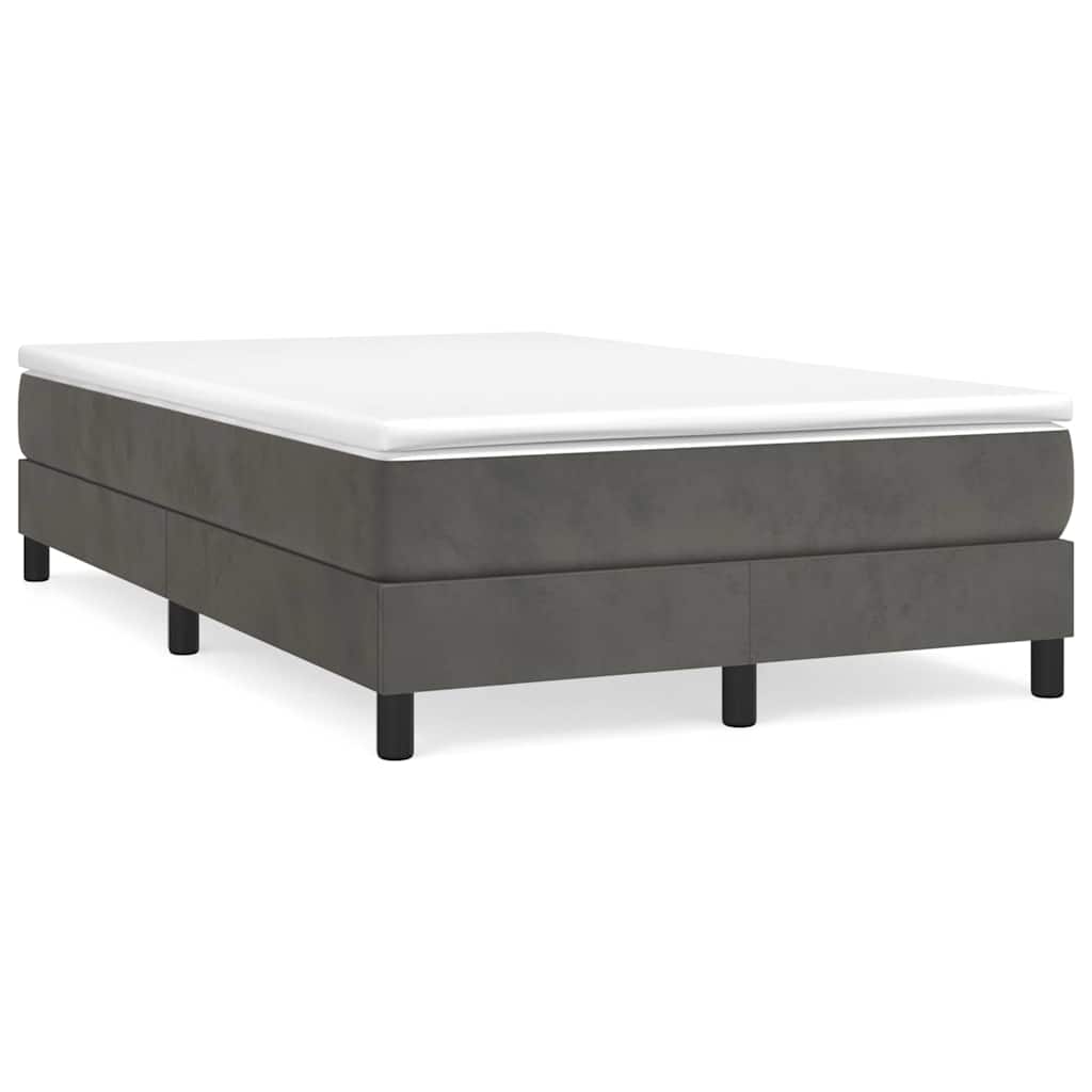 Struttura Letto a Rete a Molle Grigio Scuro 120x200 cm Velluto