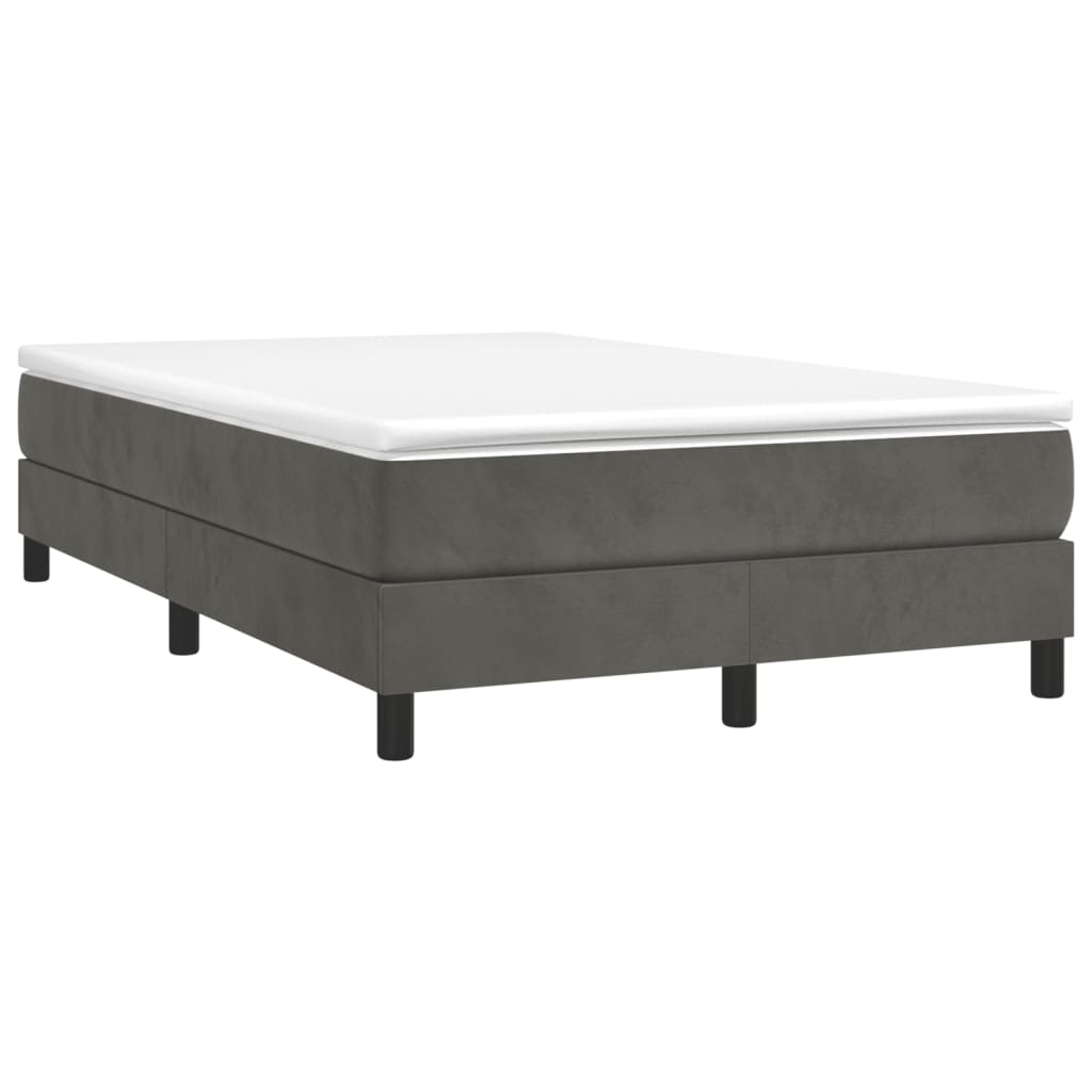 Struttura Letto a Rete a Molle Grigio Scuro 120x200 cm Velluto | homemem39