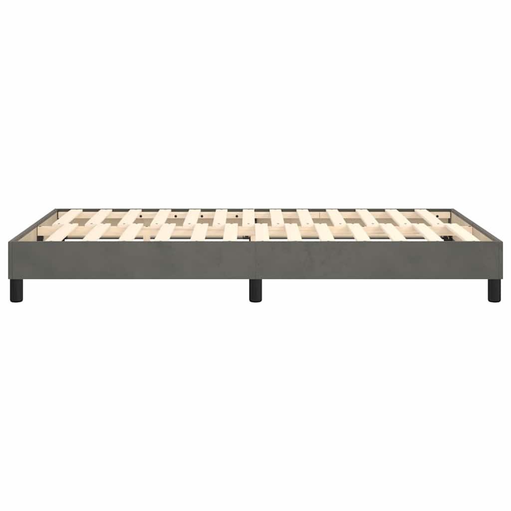 Struttura Letto a Rete a Molle Grigio Scuro 120x200 cm Velluto