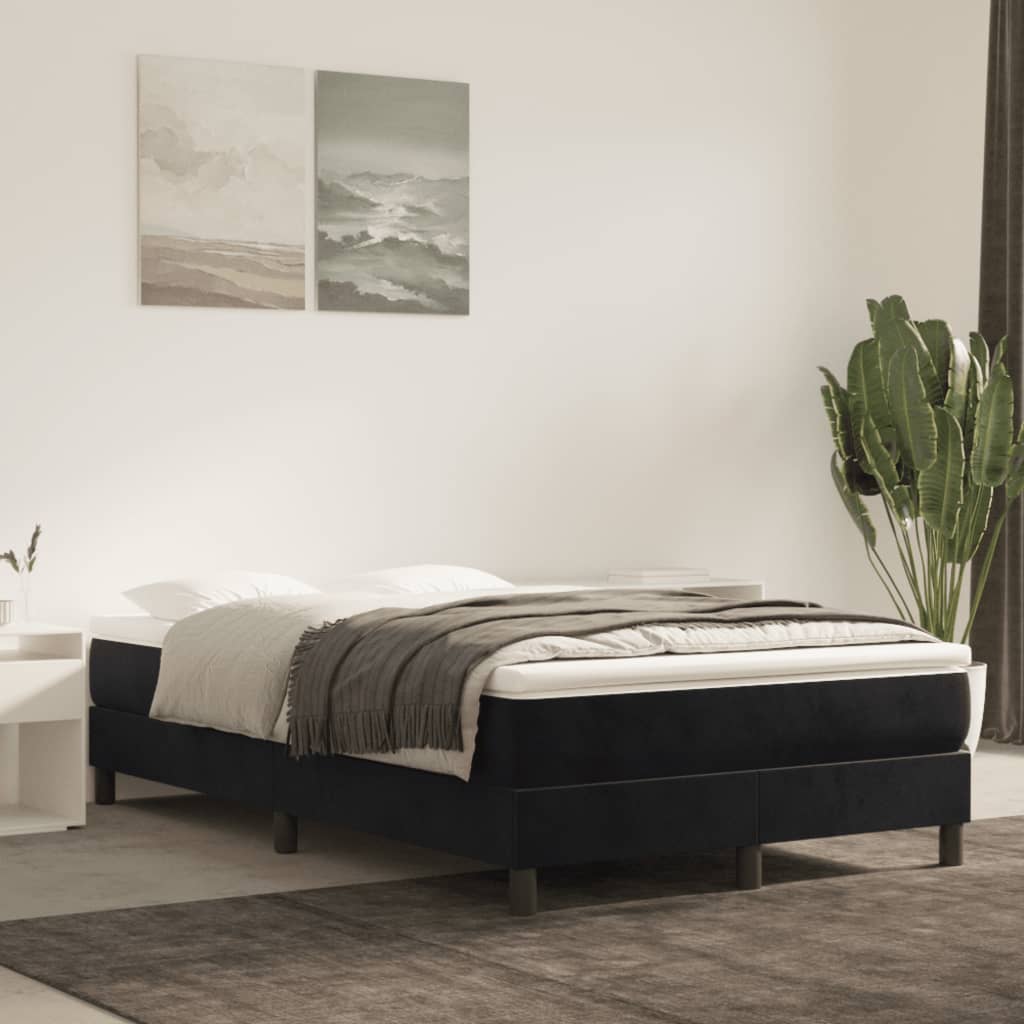 Struttura Letto a Rete a Molle Nero 120x200 cm Velluto | homemem39