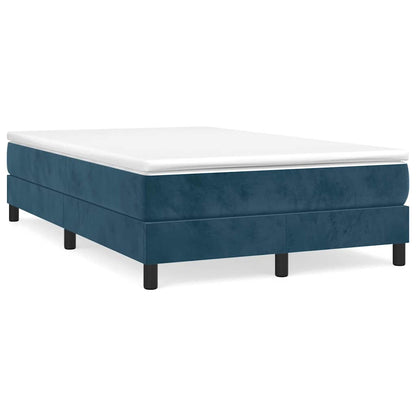 Struttura Letto a Rete a Molle Blu Scuro 120x200 cm in Velluto