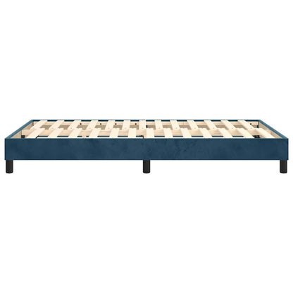Struttura Letto a Rete a Molle Blu Scuro 120x200 cm in Velluto