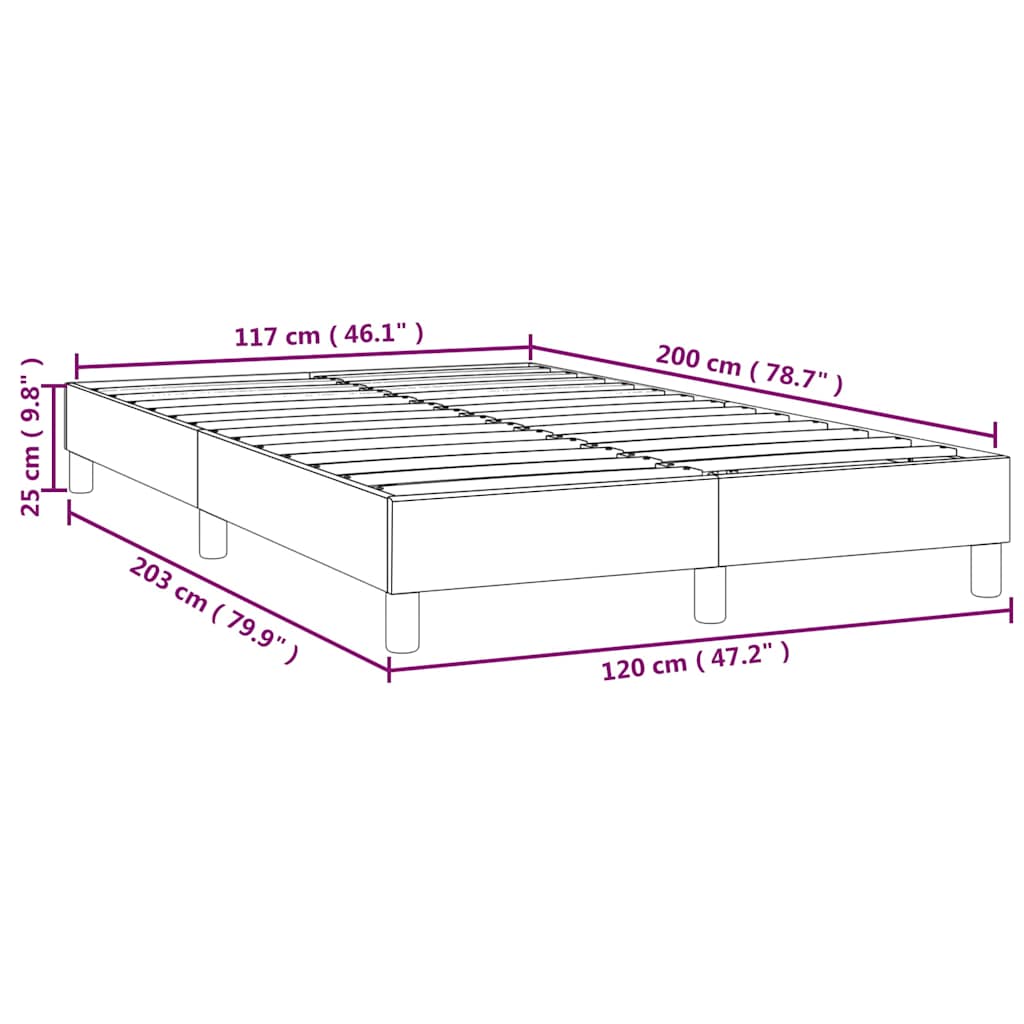 Struttura Letto a Rete a Molle Blu Scuro 120x200 cm in Velluto | homemem39