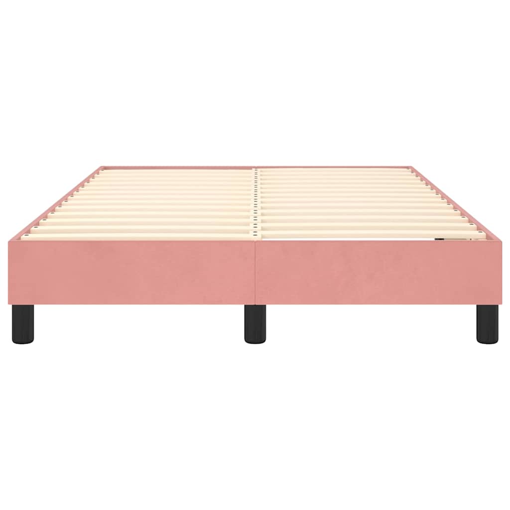 Struttura Letto a Rete a Molle Rosa 120x200 cm in Velluto