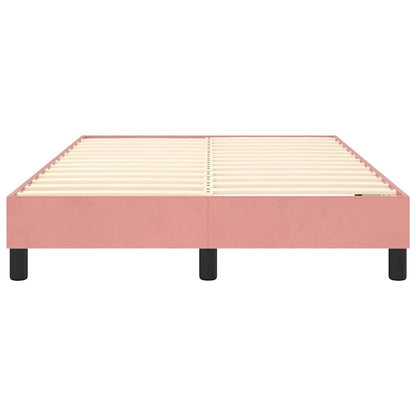 Struttura Letto a Rete a Molle Rosa 120x200 cm in Velluto