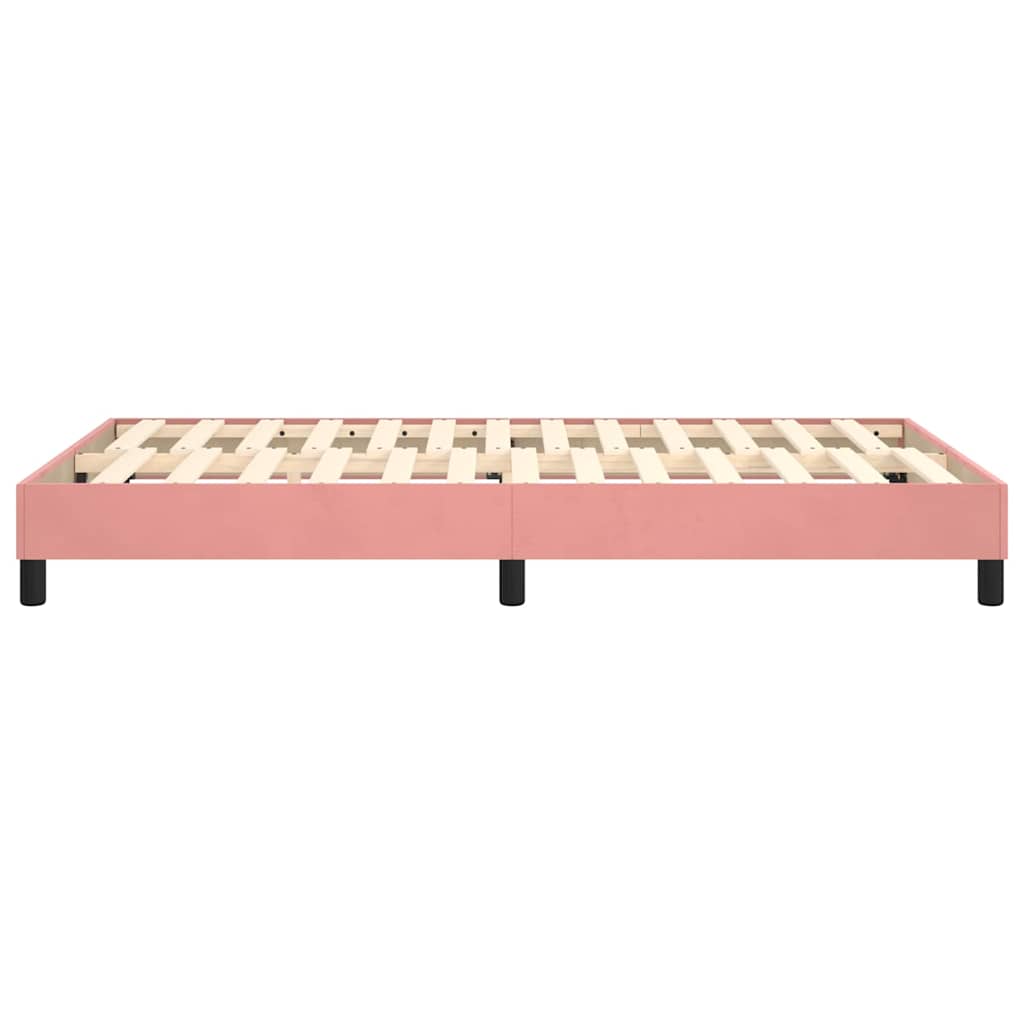 Struttura Letto a Rete a Molle Rosa 120x200 cm in Velluto
