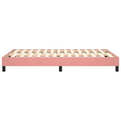 Struttura Letto a Rete a Molle Rosa 120x200 cm in Velluto