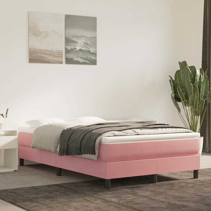 Struttura Letto a Rete a Molle Rosa 120x200 cm in Velluto