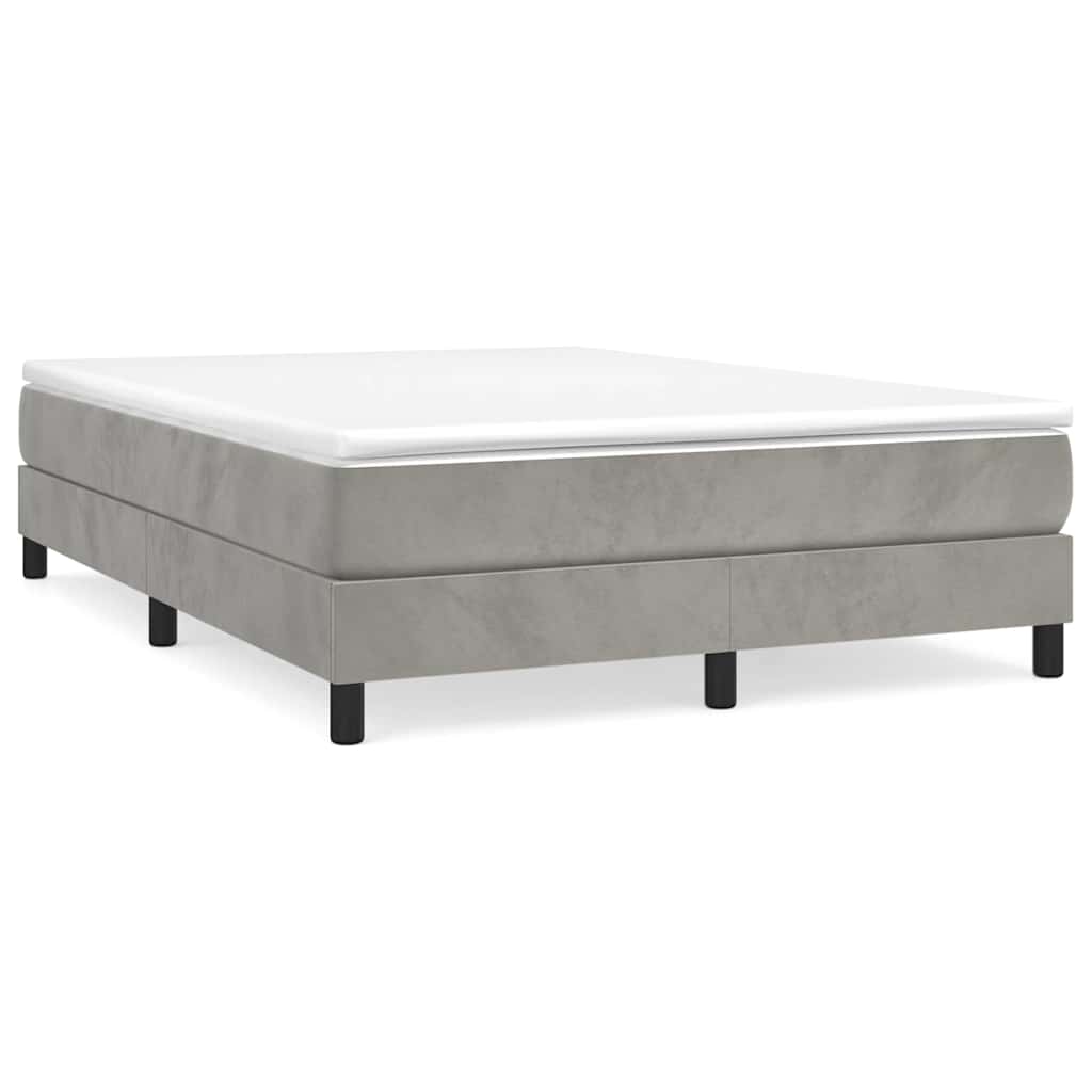 Struttura Letto a Rete a Molle Grigio Chiaro 140x190 cm Velluto