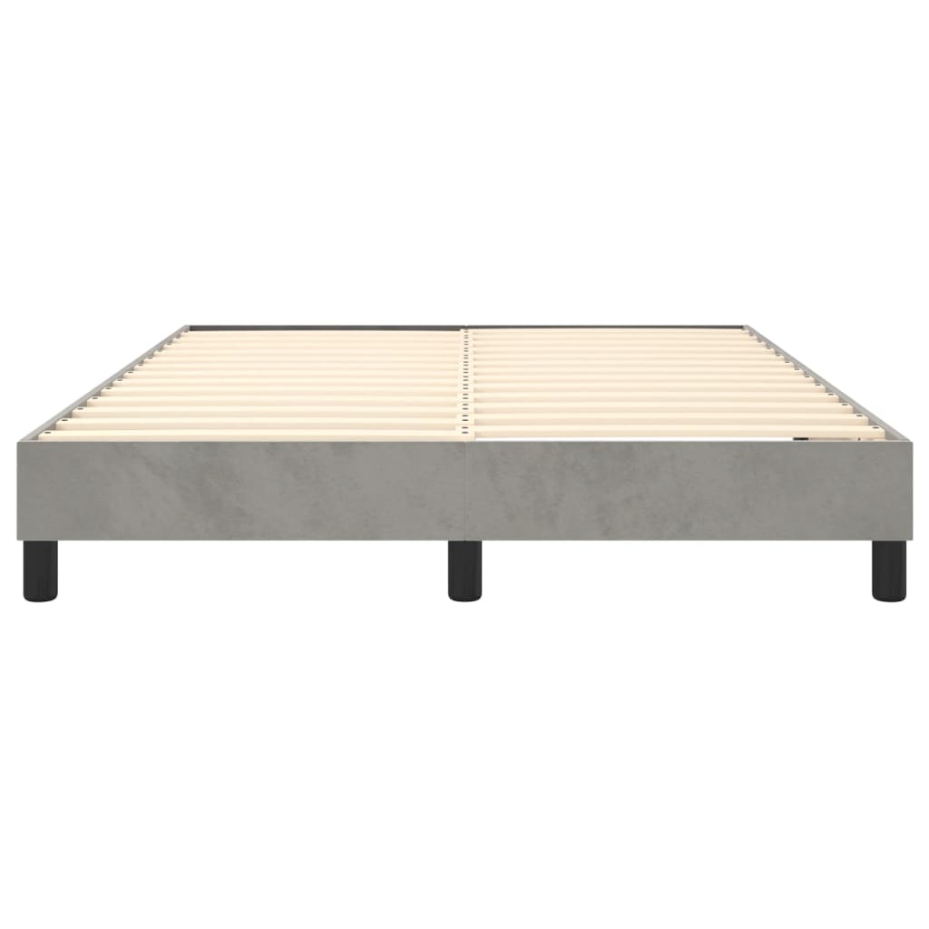 Struttura Letto a Rete a Molle Grigio Chiaro 140x190 cm Velluto | homemem39