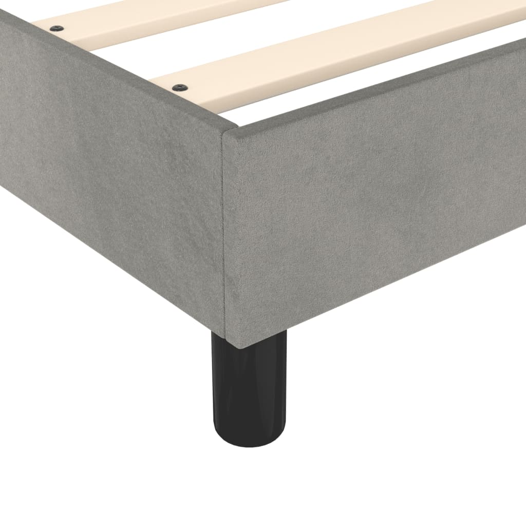 Struttura Letto a Rete a Molle Grigio Chiaro 140x190 cm Velluto | homemem39