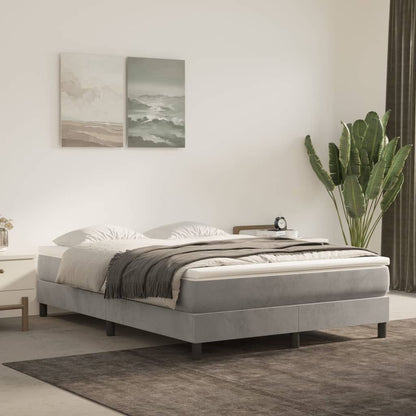 Struttura Letto a Rete a Molle Grigio Chiaro 140x190 cm Velluto | homemem39