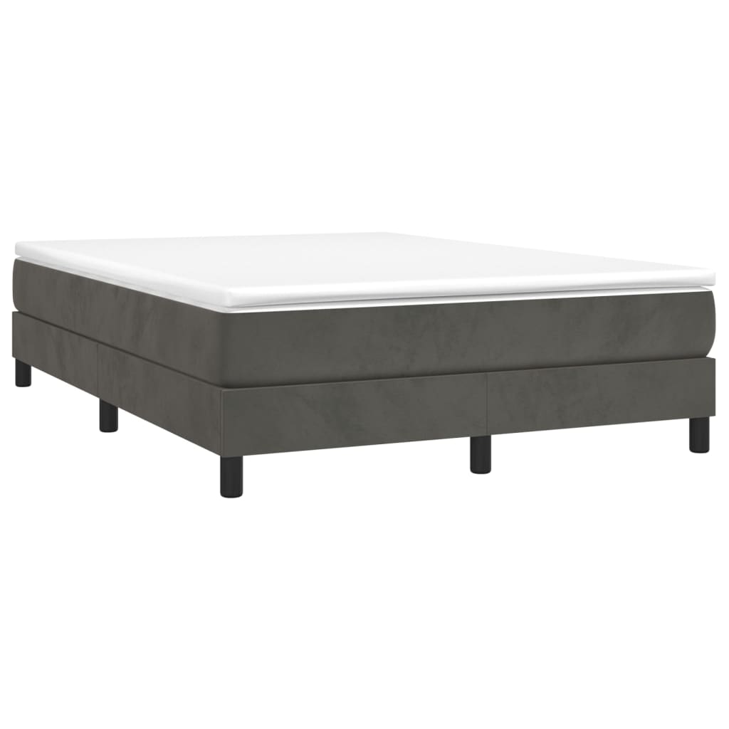 Struttura Letto a Rete a Molle Grigio Scuro 140x190 cm Velluto