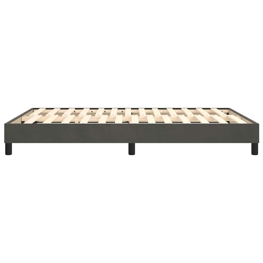 Struttura Letto a Rete a Molle Grigio Scuro 140x190 cm Velluto