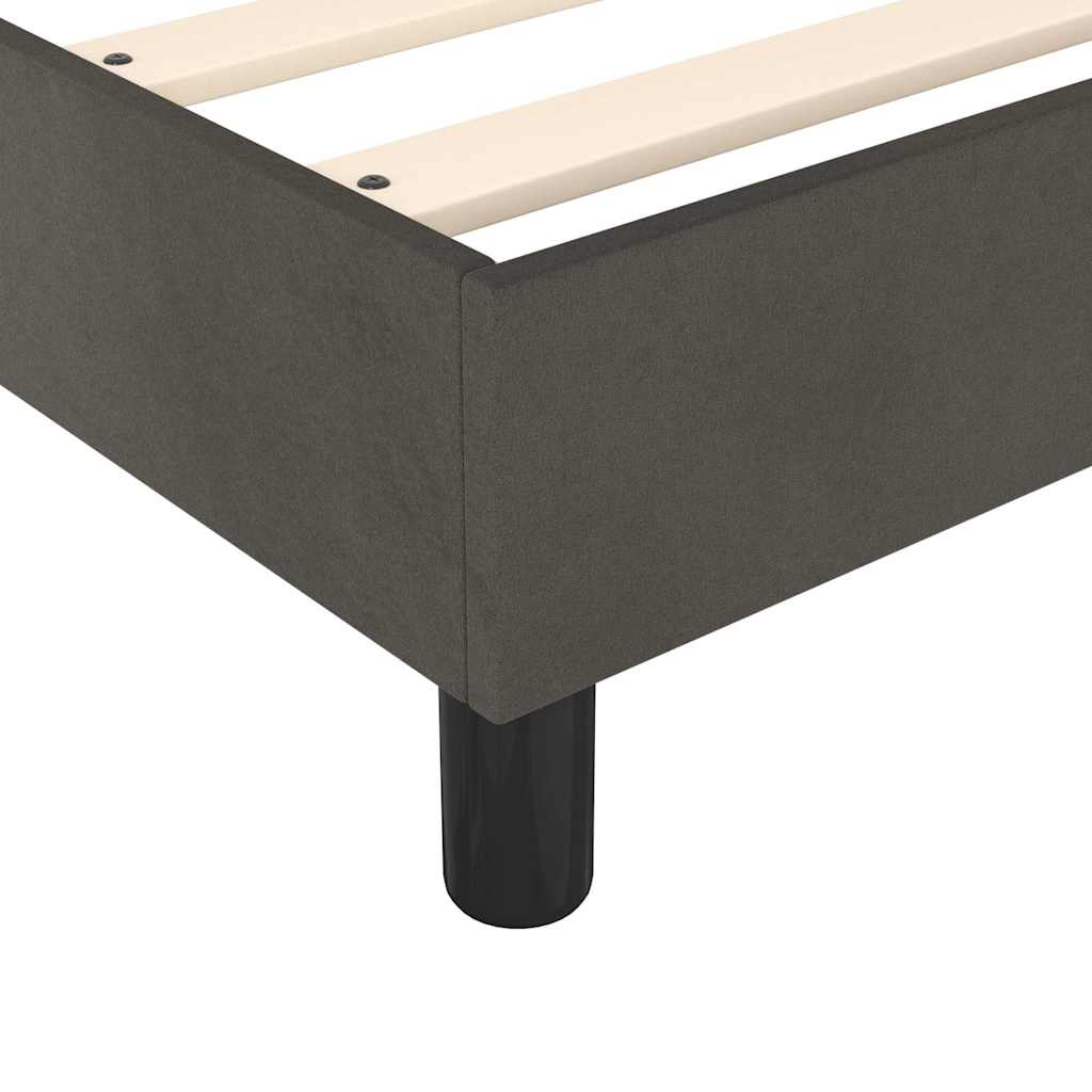 Struttura Letto a Rete a Molle Grigio Scuro 140x190 cm Velluto